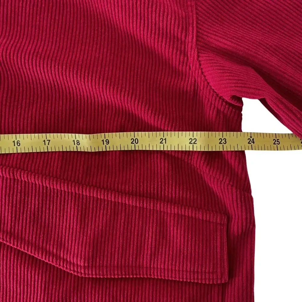 Avec Les Filles Women's Raspberry Corduroy Cropped High Collar Jacket - Plus 1X